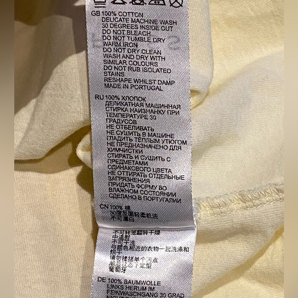 Designer Reiss Tee 100 % Cotton Tee T-Shirt Short Sleeve Top S - Picture 10 of 10